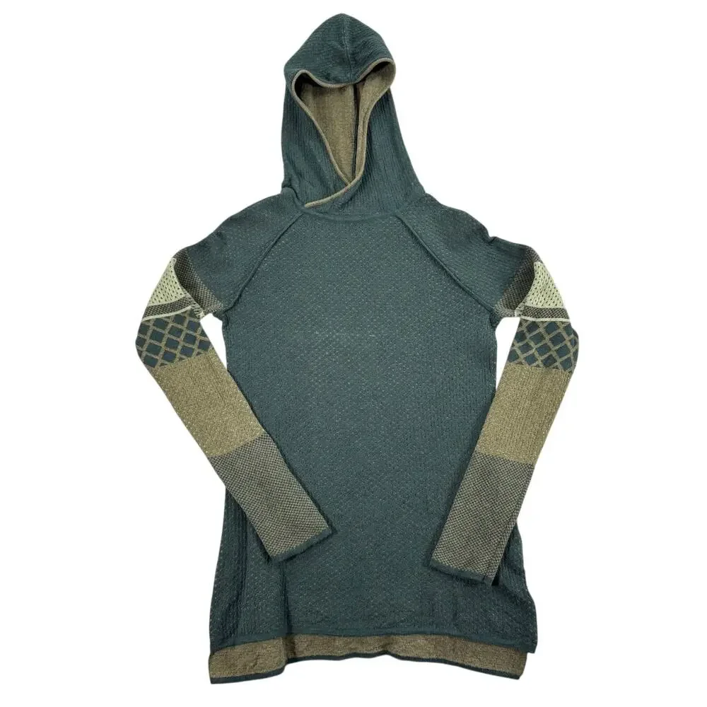 Krimson Klover Merino Wool Silk Hoodie Sweater M Gorpcore Après Ski Tunic